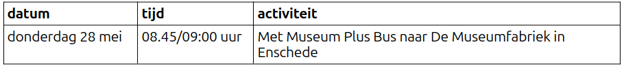 Agenda mei 2026